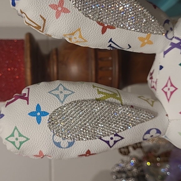 Funprint sparkly handmade bunny rabbit display 15 in tall - Picture 4 of 8